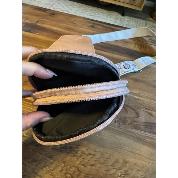 Opage Vegan Leather Crossbody Sling Bag Shoulder Purse Colorful Wide Strap - Picture 5 of 8